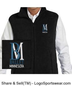 Unisex/Men's Embroidered Fleece Vest Design Zoom